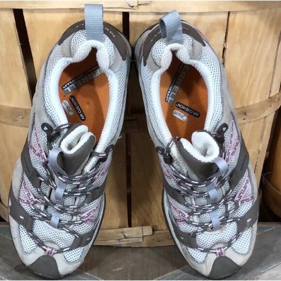 Merrell Siren Sport Tan Pink Leather Mesh Vibram Trail Hiking Shoes Womens 8.5 - Picture 8 of 10